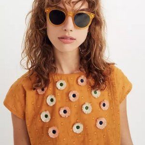 Madewell Embroidered Sunflower Top